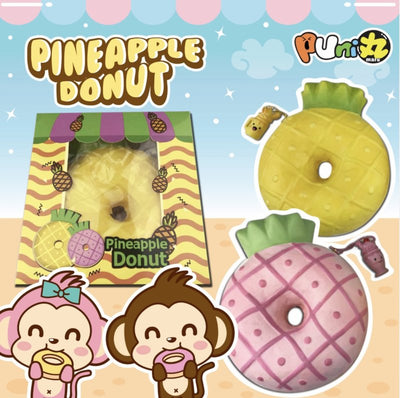 Squishy Puni Maru Pineapple Donut - pink or yellow