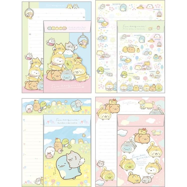 Briefpapierset San-X Sumikkogurashi Shiba Dog Theme - Family