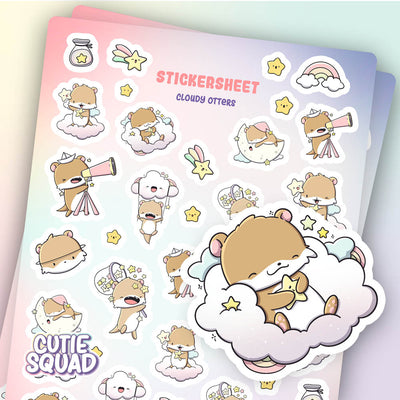 Stickervel - Cloudy Otters - CutieSquad